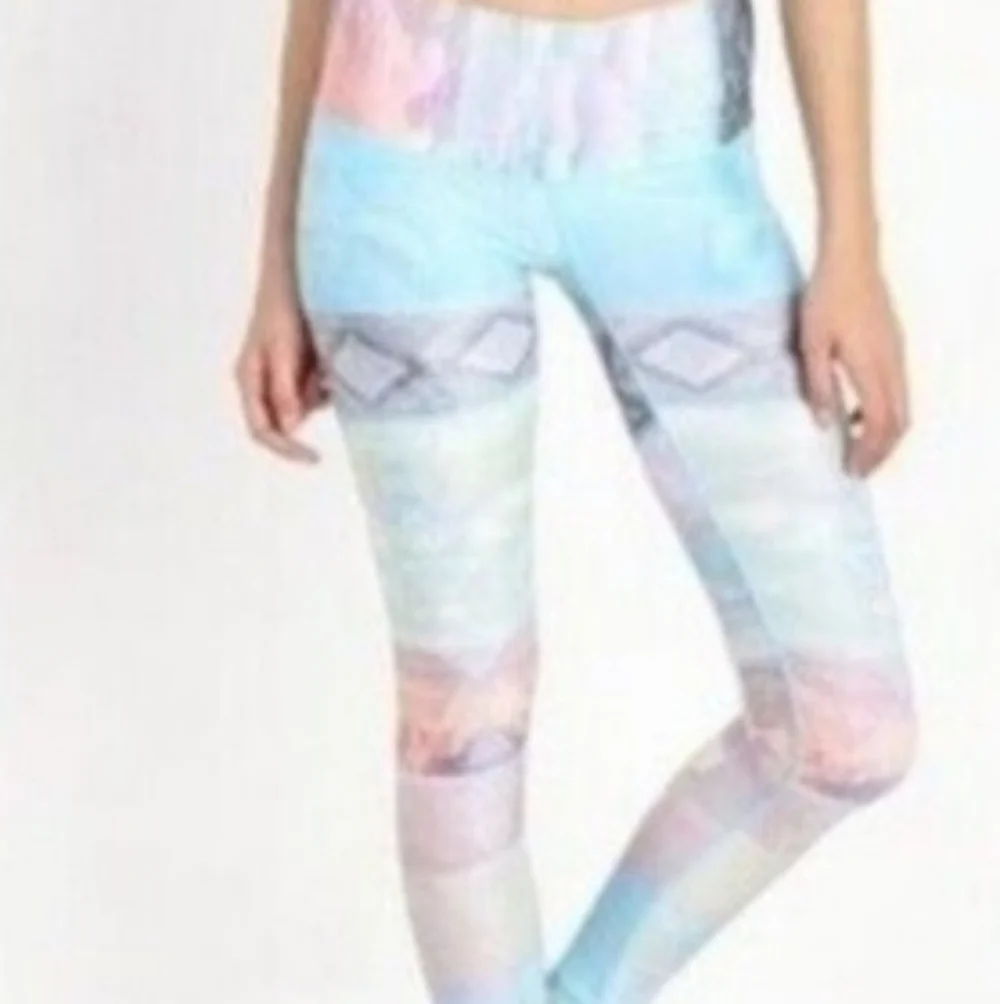 Teeki Women's Ombre Blue Athletic Balletcore Yoga Pants Leggings Size XS